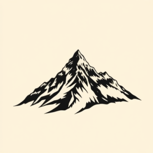 Black Ink Mountain Tattoo