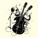 Black Ink Music Tattoo