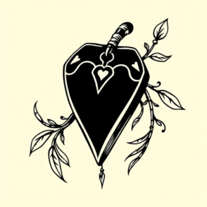 Black Ink Planchette Tattoo