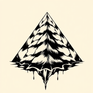 Black Ink Pyramid Tattoo