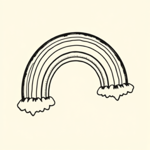 Black Ink Rainbow Tattoo