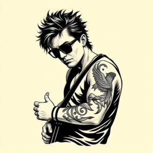 Black Ink Rockstar Tattoo