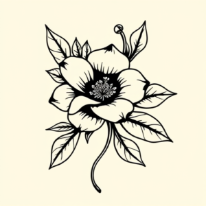 Black Ink Sampaguita Tattoo