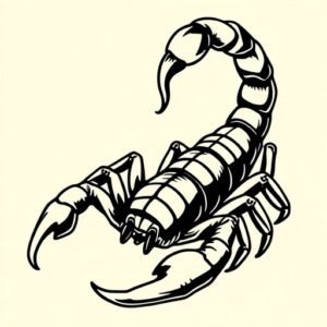Black Ink Scorpio Tattoo