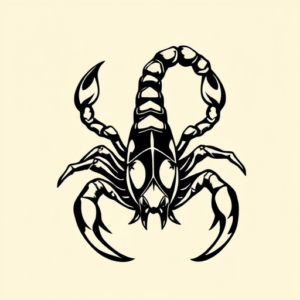 Black Ink Scorpion Tattoo