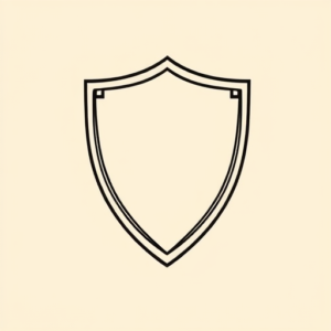 Black Ink Shield Tattoo