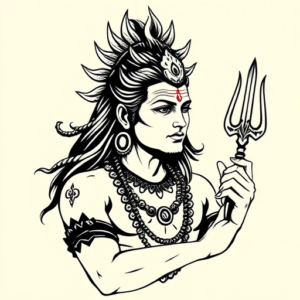 Black Ink Shiva Tattoo