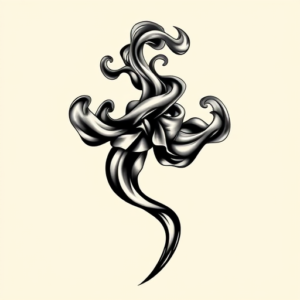 Black Ink Smoke Tattoo