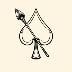 Black Ink Spade Tattoo