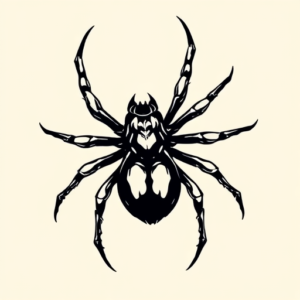 Black Ink Spider Tattoo