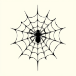 Black Ink Spiderweb Tattoo