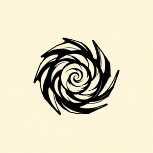 Black Ink Spiral Tattoo