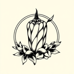 Black Ink Stamp Tattoo