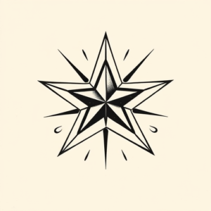 Black Ink Star Tattoo