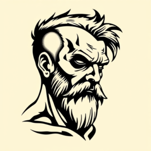 Black Ink Stoic Tattoo