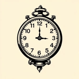 Black Ink Time Tattoo