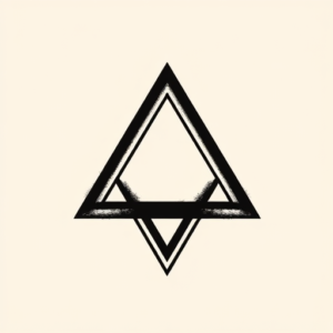 Black Ink Triangle Tattoo