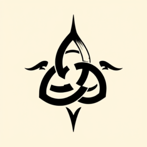 Black Ink Triquetra Tattoo