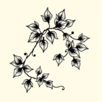 Black Ink Vine Tattoo