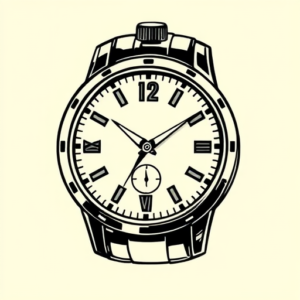 Black Ink Watch Tattoo