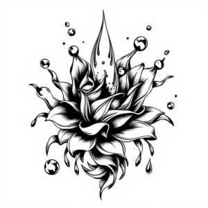 Black Ink Water Tattoo