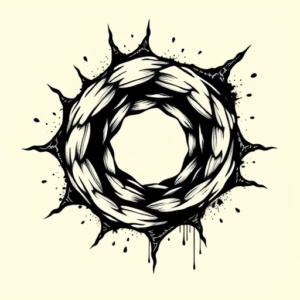 Black Ink Wormhole Tattoo