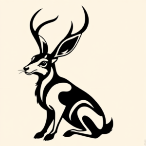 Black Jackalope Tattoo