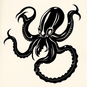 Black Kraken Tattoo