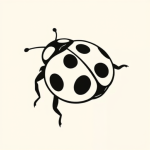Black Ladybug Tattoo