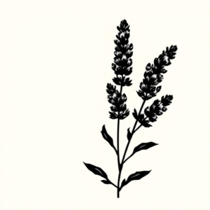 Black Lavender Tattoo