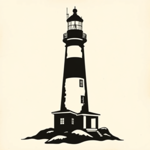 Black Lighthouse Tattoo