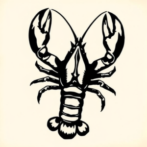Black Lobster Tattoo