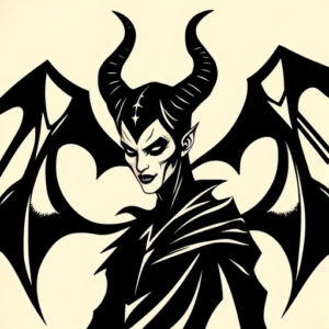 Black Maleficent Tattoo