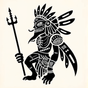 Black Mictlantecuhtli Tattoo