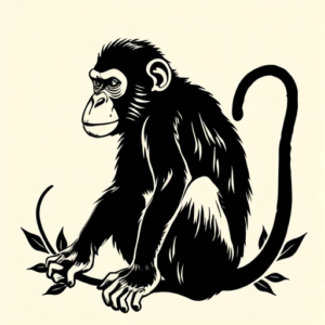 Black Monkey Tattoo
