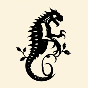 Black Monstera Tattoo