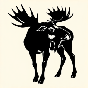Black Moose Tattoo