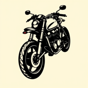 Black Motorcycle Tattoo