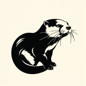 Black Otter Tattoo