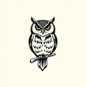 Black Owl Tattoo