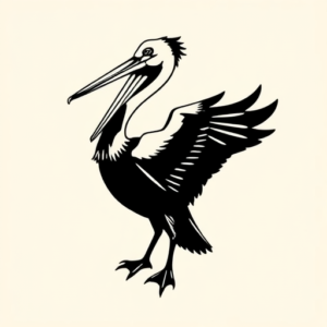 Black Pelican Tattoo