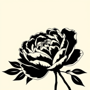 Black Peony Tattoo
