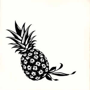 Black Pineapple Tattoo