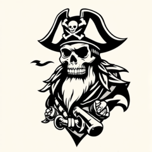 Black Pirate Tattoo