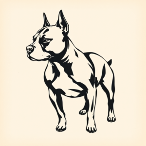 Black Pitbull Tattoo