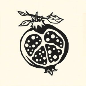 Black Pomegranate Tattoo