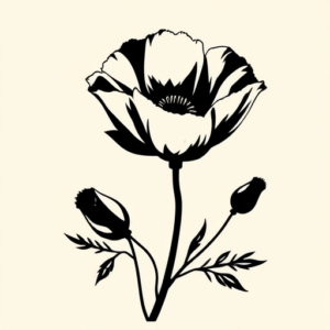 Black Poppy Tattoo