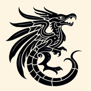Black Quetzalcoatl Tattoo