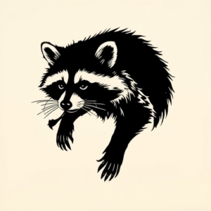 Black Raccoon Tattoo