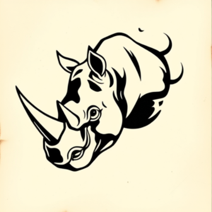 Black Rhino Tattoo